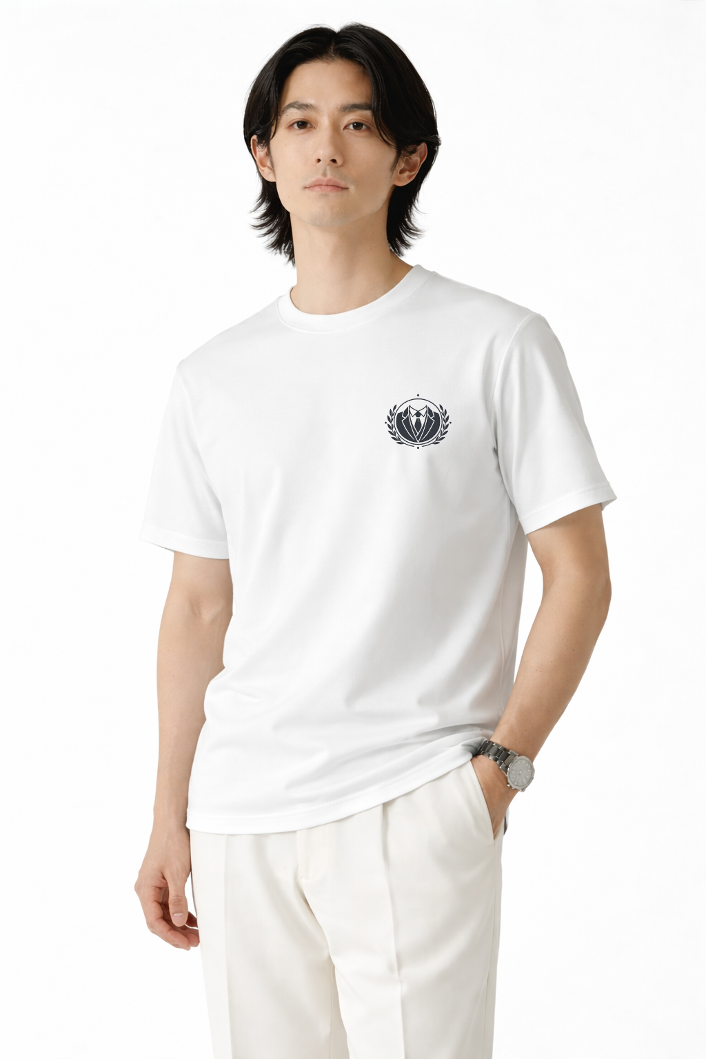 紳士　ヘビーウェイト半袖Tシャツ　クルーネック