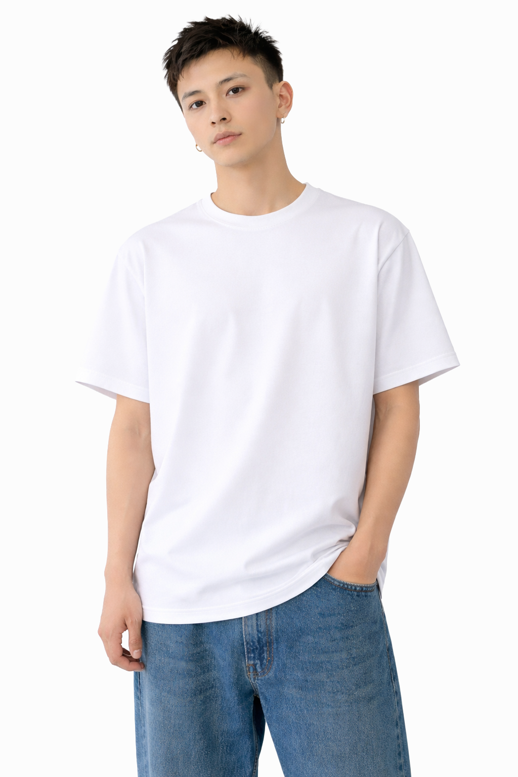 メンズ　大きめプリントTシャツ「URBAN STYLE」　バックプリント　クルーネック